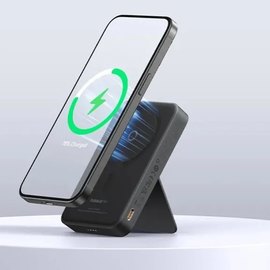 Повербанк Baseus Magnetic Bracket Wireless Fast Charge 5000 mAh 20W Black (P1006410123-00), Колір: Black, зображення 5