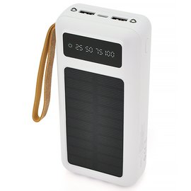 Повербанк ACL PW-61 30000 mAh SOLAR Type-C/Lighting/Micro/USB White
