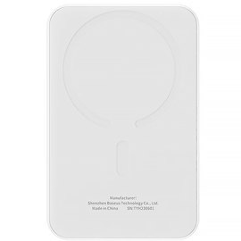 Повербанк Baseus Magnetic Mini Wireless Fast Charge 5000 mAh 20W White (P10022107223-00), Ёмкость: 5 000 mAh, Цвет : White, Мощность : 20 Вт, изображение 2
