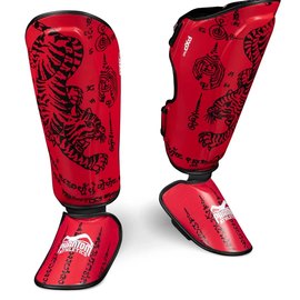 Защита голени и стопы Phantom Muay Thai Red S/M (PHSG2678-SM)