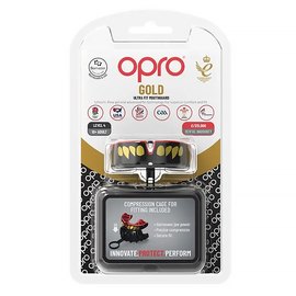 Капа для бокса OPRO Gold (возраст 11+) JAWS Black/Red (art.102504011), изображение 4