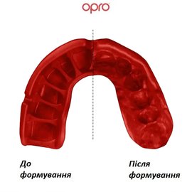 Капа для бокса OPRO Gold (возраст 11+) JAWS Black/Red (art.102504011), изображение 3