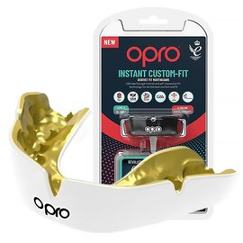Капа для бокса OPRO Instant (возраст 11+) White/Gold (art.102520006)