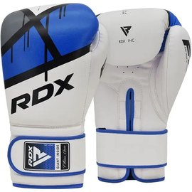 Рукавички боксерські RDX F7 Ego Blue 12 ун. (BGR-F7U-12oz), Вага: 12 унцій, Колір: Синій/Білий