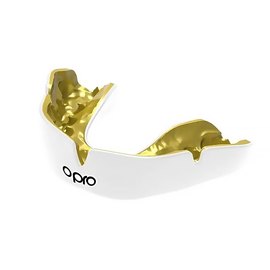 Капа для бокса OPRO Instant (возраст 11+) White/Gold (art.102520006), изображение 2
