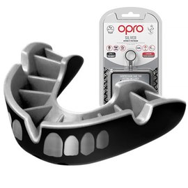 Капа для бокса OPRO Silver (возраст 11+) Grillz Black/Silver (art.102502013)