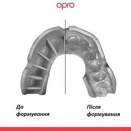 Капа для бокса OPRO Silver (возраст 11+) Grillz Black/Silver (art.102502013), изображение 3