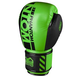 Боксерские перчатки Phantom APEX Neon Green 10 унций (PHBG2883-10), Вес: 10 унций, Цвет: Чёрный/Зелёный, изображение 2
