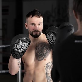Лапы боксерские Phantom Muay Thai Black (PHPAD2737), изображение 5