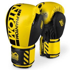 Боксерские перчатки Phantom APEX Neon Yellow 10 унций (PHBG2885-10), Вес: 10 унций, Цвет: Чёрный/Жёлтый