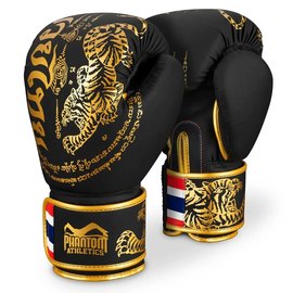 Боксерские перчатки Phantom Muay Thai Black Gold 16 унций (PHBG2938-16)