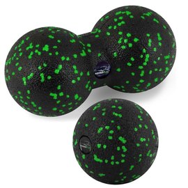 Набор массажных мячей PowerPlay PP-4090 EPP 2 шт Green (PP_4090_Green), Цвет массажёра : Чёрно-зелёный