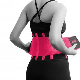 Пояс компрессионный MadMax MFA-277 Slimming belt Black/neon pink L (MFA-277-PNK_L), Размер: L, Цвет: Чёрный/Розовый