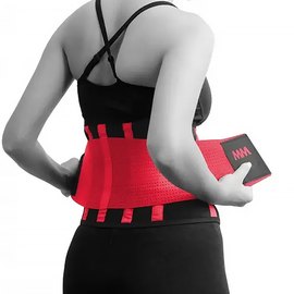 Пояс компрессионный MadMax MFA-277 Slimming belt Black/rubine red L (MFA-277-RED_L), Размер: L, Цвет: Чёрный/Красный