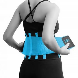 Пояс компрессионный MadMax MFA-277 Slimming belt Black/turquoise L (MFA-277-TRQ_L), Размер: L, Цвет: Чёрный/Голубой