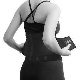 Пояс компрессионный MadMax MFA-277 Slimming belt Black/black S (MFA-277-BLK_S), Размер: S, Цвет: Чёрный