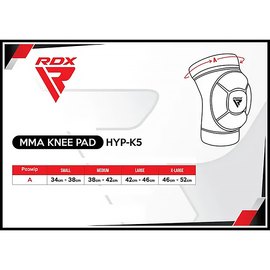 Наколенники спортивные RDX Hosiery Knee Foam K5 Black/Black M (HYP-K5BB-M), Размер: M, Цвет: Чёрный, изображение 6