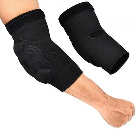 Налокотники спортивные RDX Hosiery Elbow Foam Black/Black L (HYP-EBB-L), Размер: L, Цвет: Чёрный, изображение 2