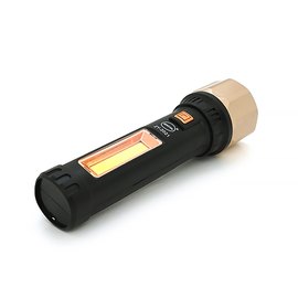 Фонарь ручной ZHONGYONG 1W CreeXPE+COB IP40 черный/золотой (ZY-2021), изображение 2