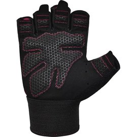 Перчатки для зала RDX W1 Half Pink M (WGA-W1HP-M), Размер: M, Цвет: Чёрный/Розовый, изображение 3