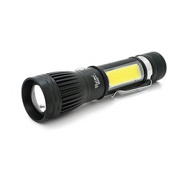Фонарь ручной Watton Cree T6+16SMD 500 люмен черный (WT-602)