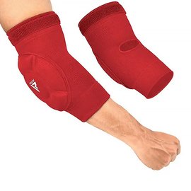 Налокотники спортивные RDX Hosiery Elbow Foam Red/White S (HYP-ERW-S), Размер: S, Цвет: Красный, изображение 2
