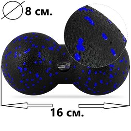 Набор массажных мячей PowerPlay PP-4090 EPP 2 шт Blue (PP_4090_Blue), Цвет массажёра : Чёрно-синий, изображение 5
