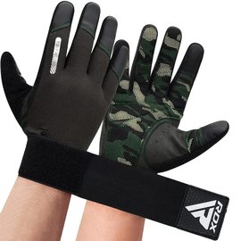 Перчатки для зала RDX T2 Touch Screen Friendly Full Fingerf Army Green S (WGA-T2FA-S), Размер: S, Цвет: Чёрный/Зелёный, изображение 3