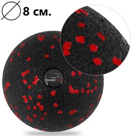 Массажный набор PowerPlay PP_4095 EPP Set 4 in 1 Red (PP_4095_Red), Резинка с уровнем сопротивления: 11 кг, Цвет массажёра : Чёрно-красный, изображение 6