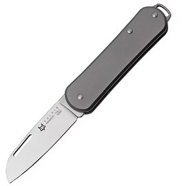 Маленький складной нож Fox Vulpis Titanium gray (FX-VP108 TI), Покрытие клинка: Polished, Цвет : Серый, Материал рукояти: Титан