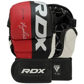 Перчатки для ММА RDX T6 Plus Rex Red S (GGR-T6R-S+), Размер: S, Цвет: Красный/Чёрный, изображение 2
