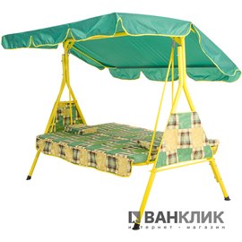 Садовая качель Vitan Дача (желтая клетка) 8021