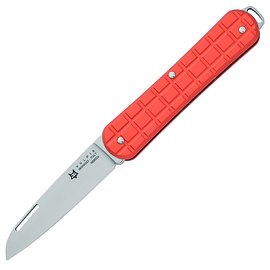 Маленький складной нож Fox Vulpis Granade Pattern Aluminium red (FX-VPGP130 RD), Цвет : Красный, Материал рукояти: Алюміній