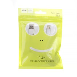 Кабель Hoco Type-C USB X13 1m, 2.4A White (000001538), изображение 2