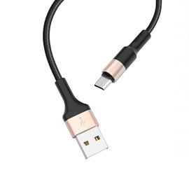 Кабель Hoco Micro USB Xpress X26 1m Black/Gold (000001544), Цвет: Black/Gold