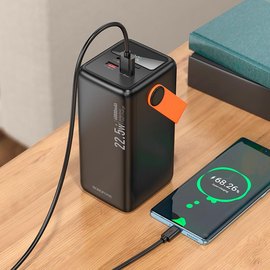 Повербанк Borofone Magnifico BJ66B 60000 mAh 22.5W Black (6941991115165), изображение 6