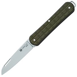 Маленький складной нож Fox Vulpis Granade Pattern Aluminium green (FX-VPGP130 MG), Цвет : Зелёный, Материал рукояти: Алюміній