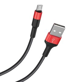 Кабель Hoco Micro USB Xpress X26 1m Black/Red (000000291), Цвет: Black/Red