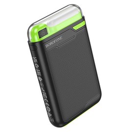 Повербанк Borofone BJ69 Skillful PD20W 10000 mAh Черный (6941991115806), Цвет : Черный/Зеленый, изображение 3