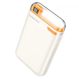 Повербанк Borofone BJ69 Skillful PD20W 10000 mAh Молочно-белый (6941991115813), Цвет : Белый, изображение 3