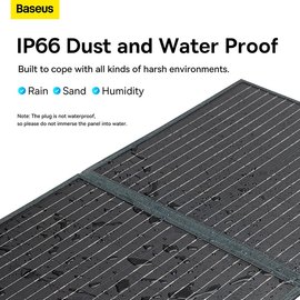 Солнечная панель Baseus Energy Stack Solar Panel 100W, 18V, 5.5A, IP66 Green (CCNL050006), изображение 5