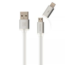 Кабель Remax Combo Micro USB + Lightning Aurora RC-020t Silver (000000789), Цвет: Silver