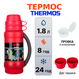 Термос Thermos Premier 1.8 л красный (34-180), изображение 6