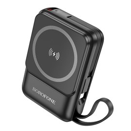 Повербанк Borofone BJ59 Refined 22.5W+PD20W with magnetic cable 10000 mAh Черный (6941991112744), Цвет : Чёрный, изображение 2