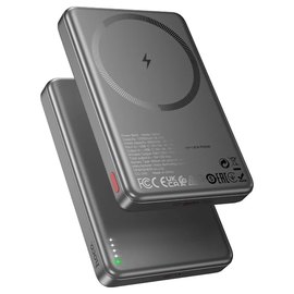 Повербанк HOCO Q26A Joy PD20W magnetic fast charging 10000 mAh Metallic Grey (6942007624053), Цвет : Серый, изображение 3