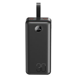 Повербанк XO PR240 QC22.5W PD20W digital display, with light, 30000 mAh Black (6920680855544)