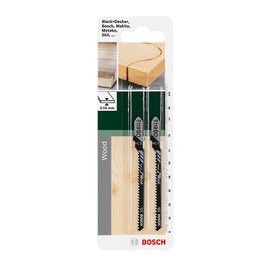Пиляльне полотно по дереву для лобзикових пил Bosch Basic for Wood T 119 BO 2 шт/уп (2609256717), зображення 2