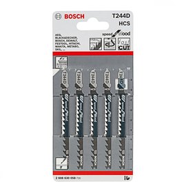 Пиляльне полотно по дереву для лобзикових пил Bosch Speed for Wood T 244 D 5 шт/уп (2608630058), зображення 2