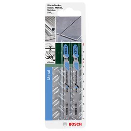 Пиляльне полотно по металу для лобзикових пил Bosch Progressor for Metal T 123 XF 2 шт/уп (2609256735), зображення 2