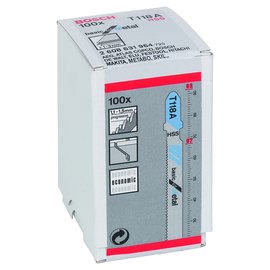 Пиляльне полотно по металу для лобзикових пил Bosch Basic for Metal T 118 A 100 шт/уп (2608631964), зображення 2